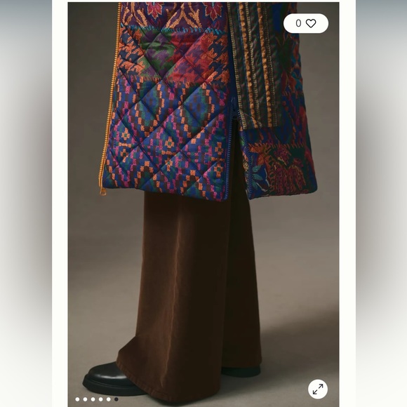 Anthropologie NWT Farm Rio Graphic Quilted Reversible Coat Size M. - Picture 6 of 11